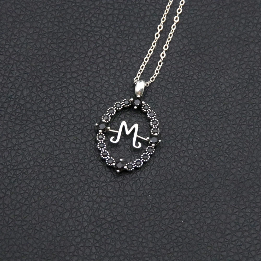 TV Show Wednesday Addams M Letter Pendant Necklace A Gothic Style Jewelry Fans Gift Accessories Jewelry