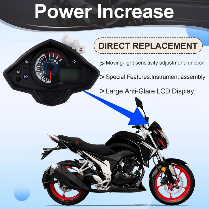 NEW-Multifunctional Techometer Instruments Indicators Motorcycle Digital Panel Odometer For Italika 250Z