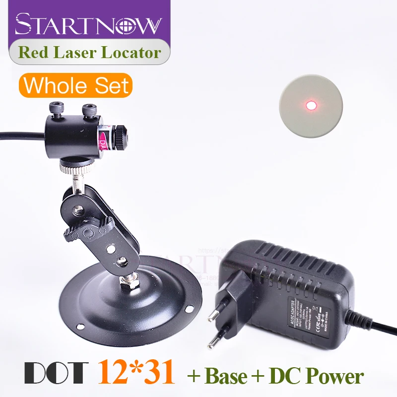 Set 12*31 With Holder & EU AU Adapter 650nm Adjustable Infrared Beam Dot Diode Module Laser Machine Laser Light Red Positioning