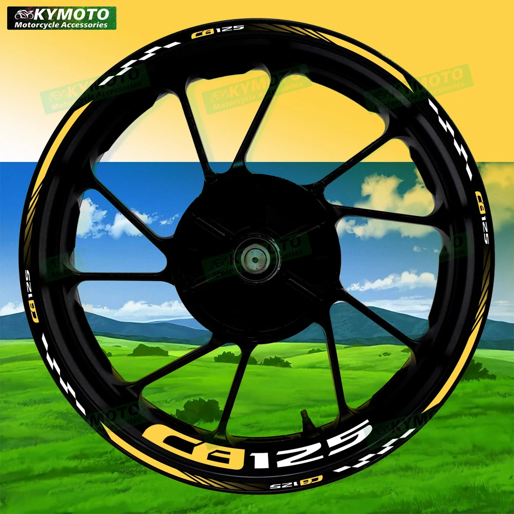 

Аксессуары для мотоциклов Honda CB125 CB 125, 17-дюймовые наклейки на передние и задние колеса, модифицированные светоотражающие наклейки на ступицу колеса