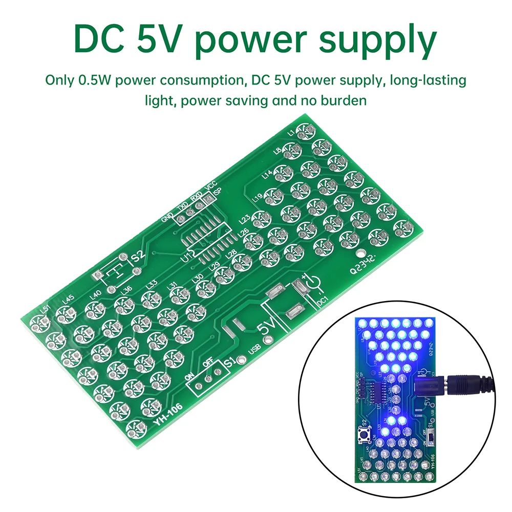 Elektroniczny Klepsydra LED Światło Analogowa Klepsydra DIY Regulowana Prędkość Elektroniczny Eksperyment Edukacyjny Moduł Ćwiczeń Lutowania