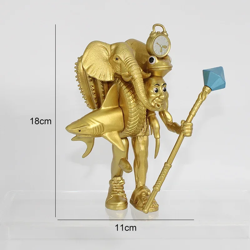 Creative Fusion Dragon King Shark The Classic of Mountains and Seas Abstraction Action Figure Tralalerotralala Verwijderbaar