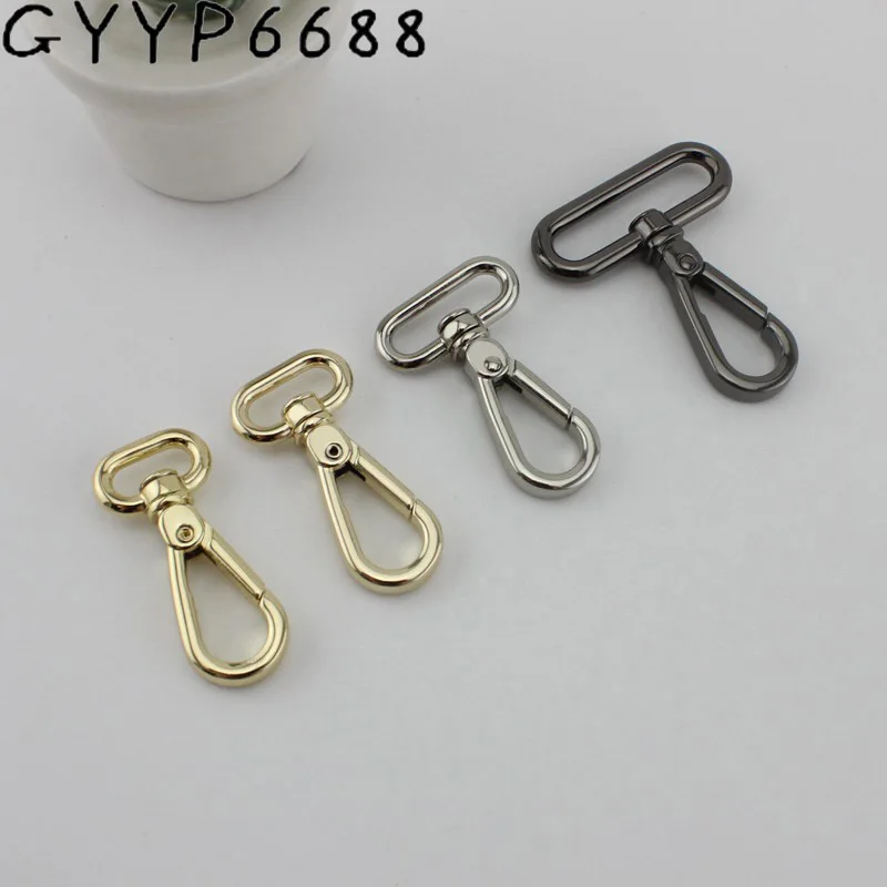 

10pcs 4 colors 13mm 15mm 21mm 34mm trigger snap hook metal swivel clasp lobster claws swivel hooks hardware hook clasp