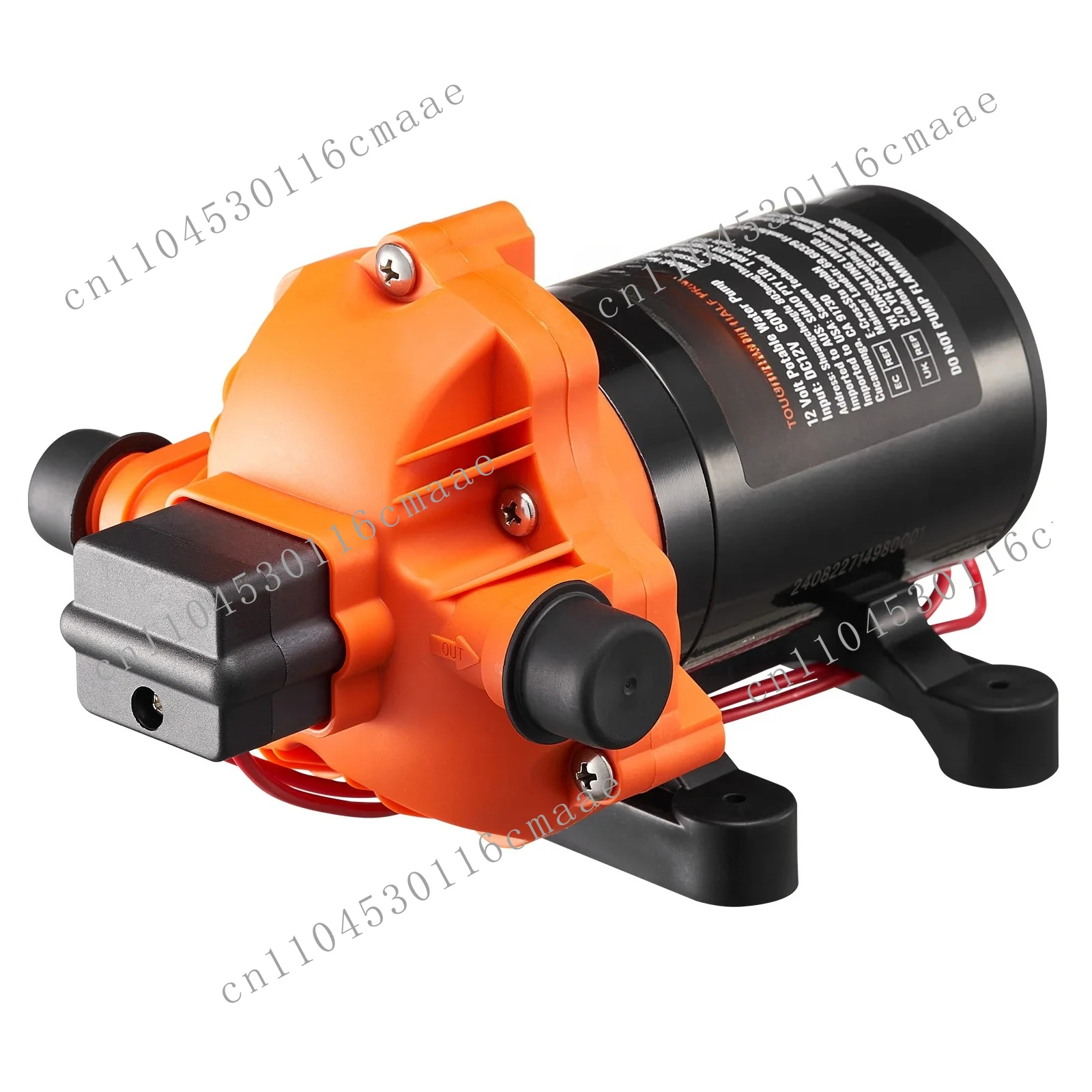 12V Diaphragm Pump 1.8/3/3.5/5 GPM 3/4/5-Chamber 40-100 PSI Adjustable 1/2'' MNPT Port for RV Yacht Food Truck Camper