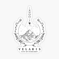 Velaris City Of Starlight  5PCS Stickers for Water Bottles Kid Art Print Decorations Cute Anime Decor  Car Bumper Luggage