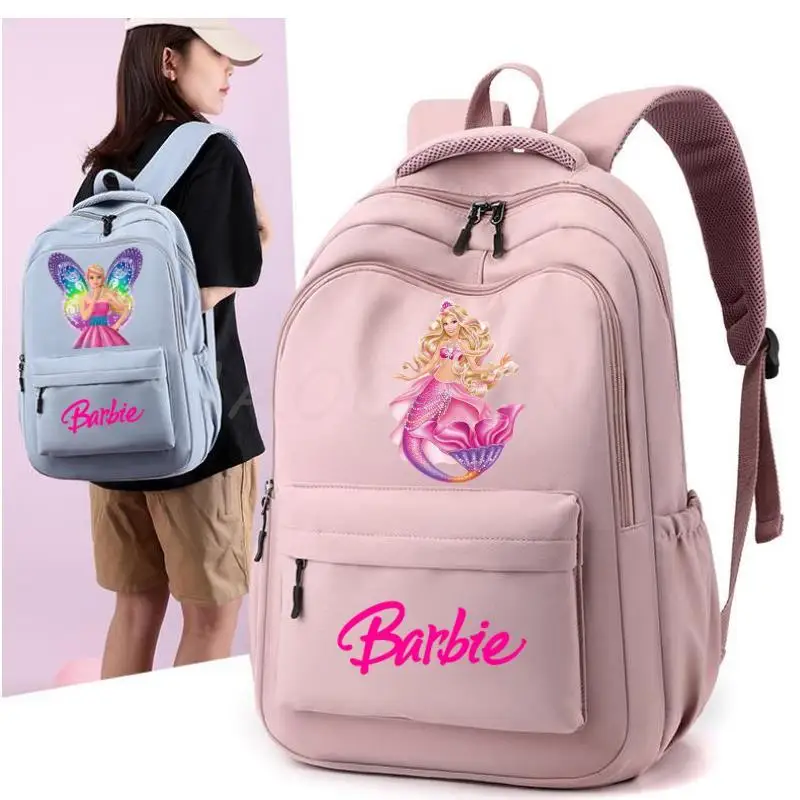 Backpacks Barbie the movie Sweet Girls Boys Students Casual Capacity School Rucksacks Women Men Nylon Shoulder Laptop Mochilas