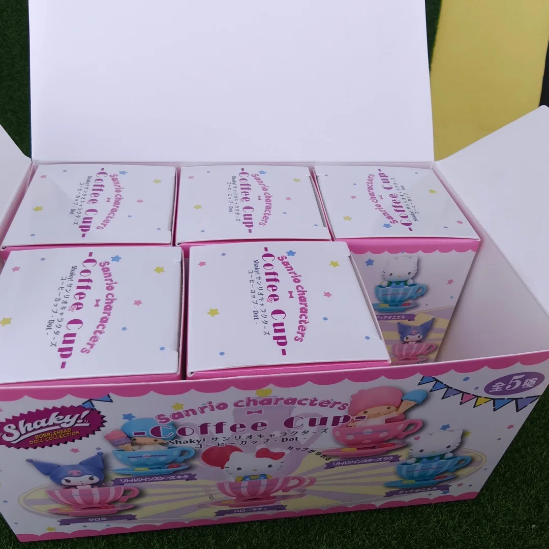 Sanrio Licensed Cute Coffee Cup Blind Box Figures - Kuromi Hello Kitty Little Twin Stars Shaking Rotating Desktop Ornament Toy view 4