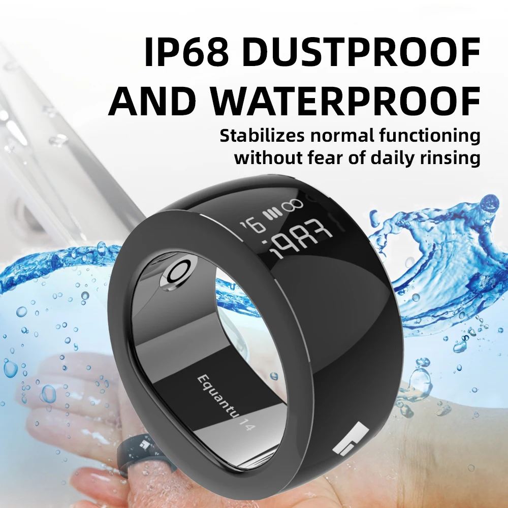 SQ668 Muslim Smart Ring with Tasbih Beads Function BT Smart Zikr Ring Support Android 5.1 or IOS 10.0 or Later IP68