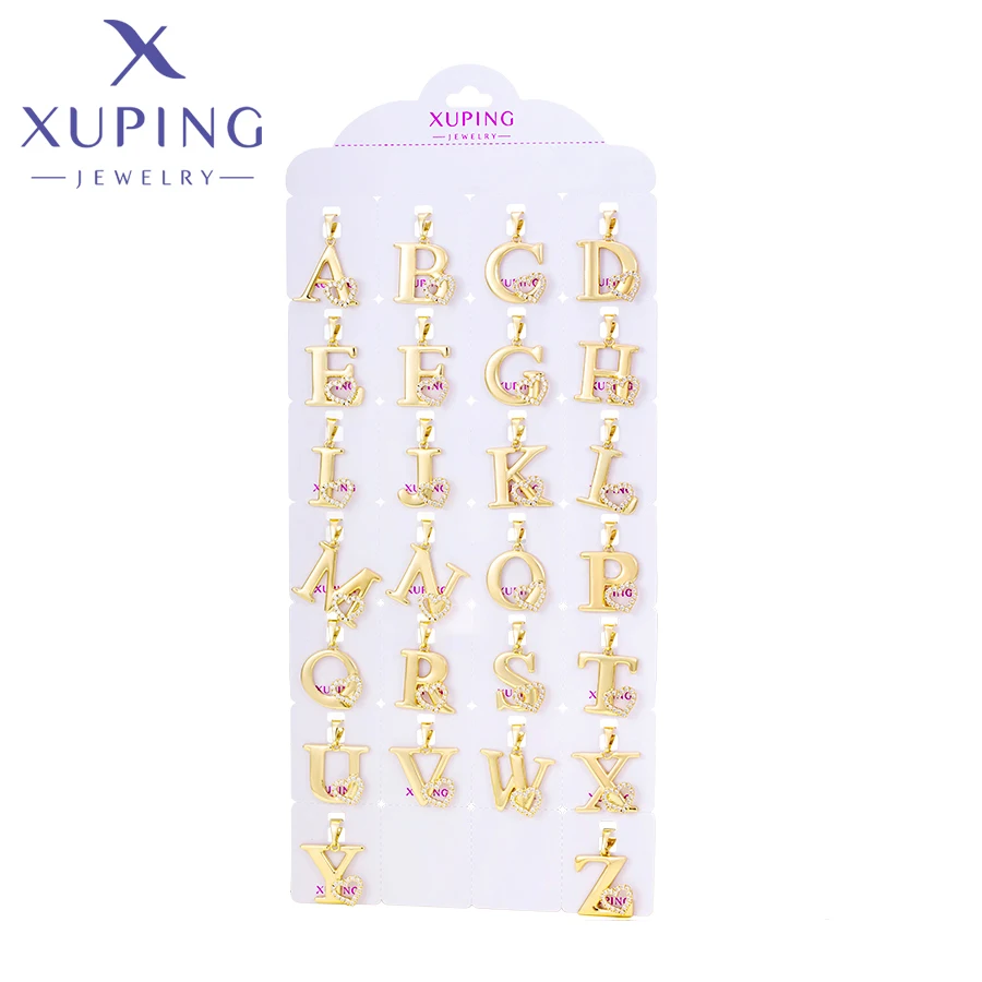 

Xuping Jewelry New Arrival Fashion English Letter Heart Light Gold Color Pendant with Random Chain for Women Gifts X001076822