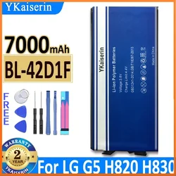 YKaiserin Replacement Battery BL-42D1F 7000mAh For LG G5 VS987 US992 H820 H830 H840 H850 H860 H868 LS992 F700 BL42D1F Batteries