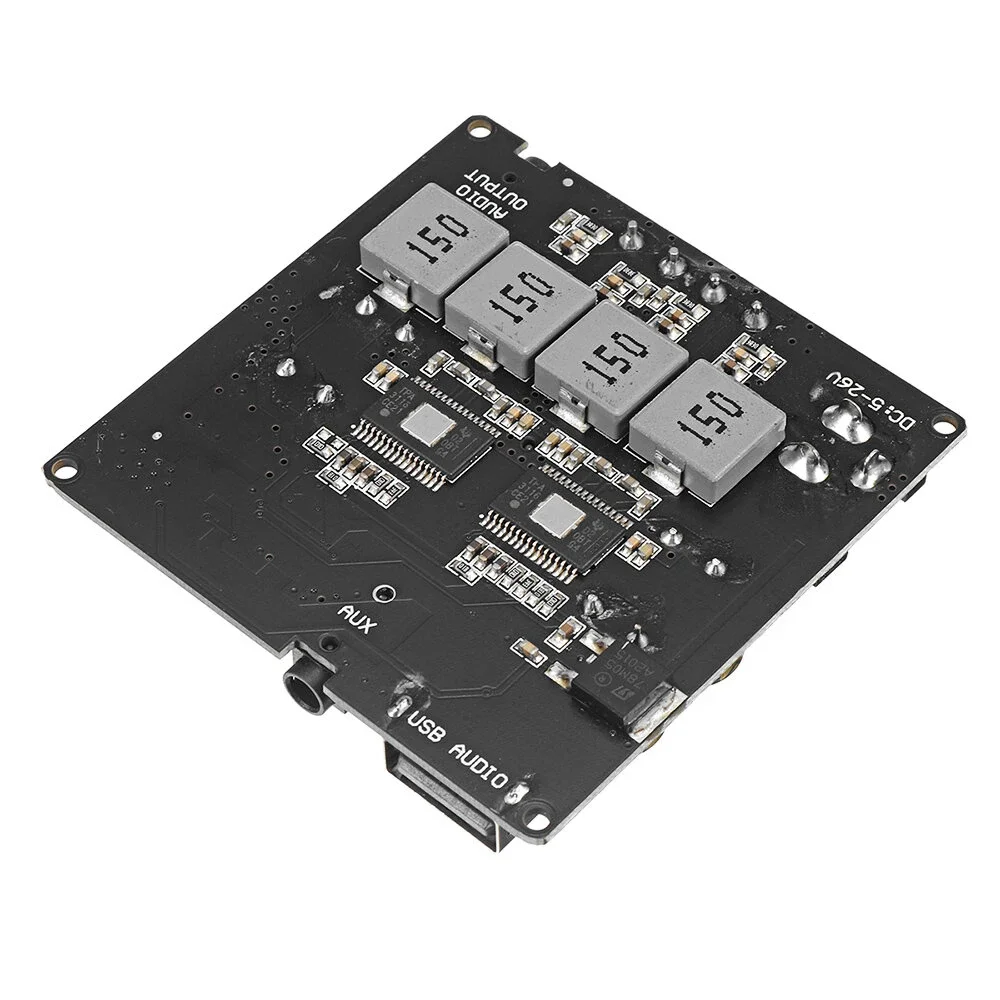 Placa De Amplificador De Subwoofer De Potência Digital, Módulo De Cinema Em Casa, XY-AP100H, TPA3116D2, 100W + 100W, Bluetooth 5.0, AUX HIFI