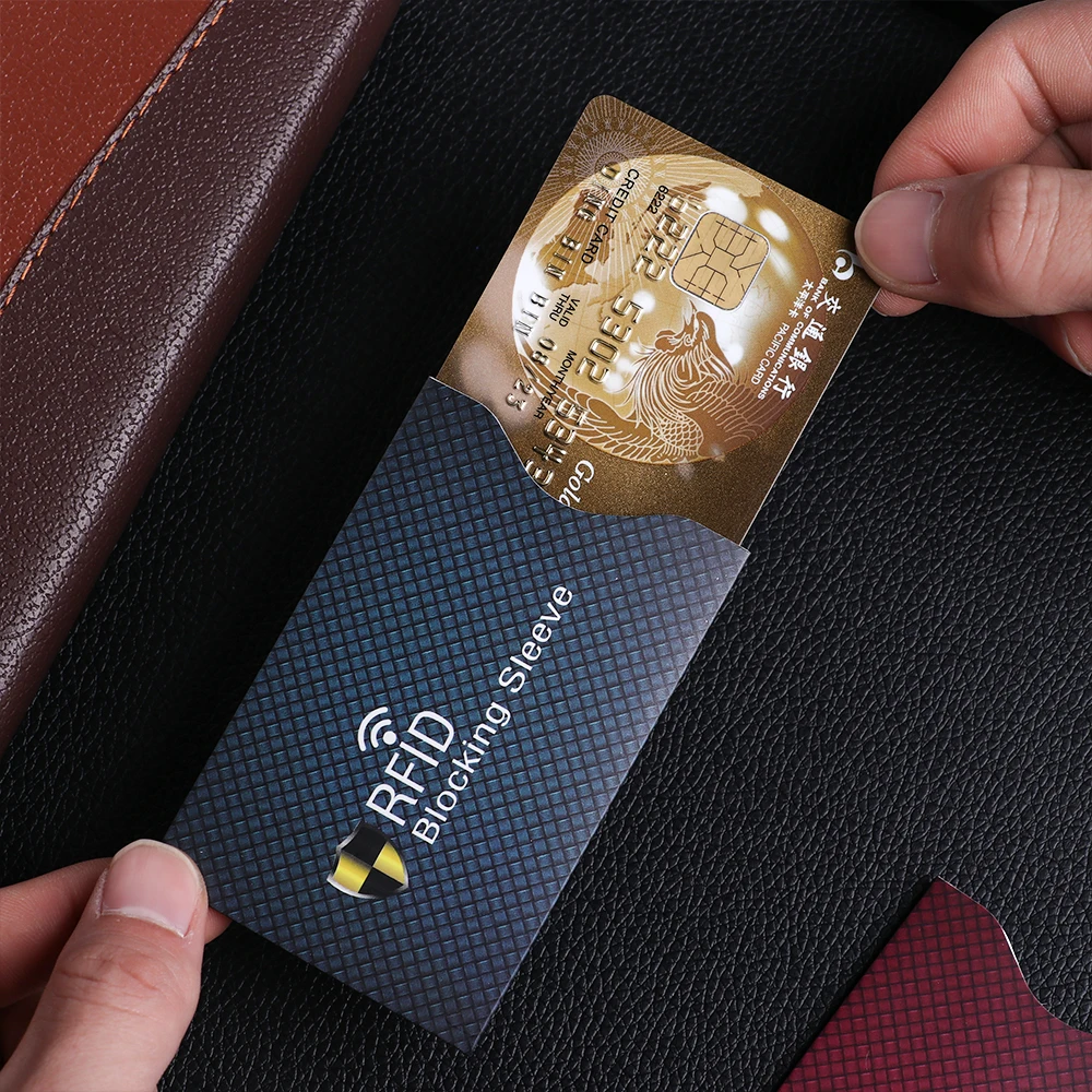 5PCS Reader Credit Cards Anti-theft Aluminium RFID Blocking Protect Case Cover Sleeve Wallet Card Holder