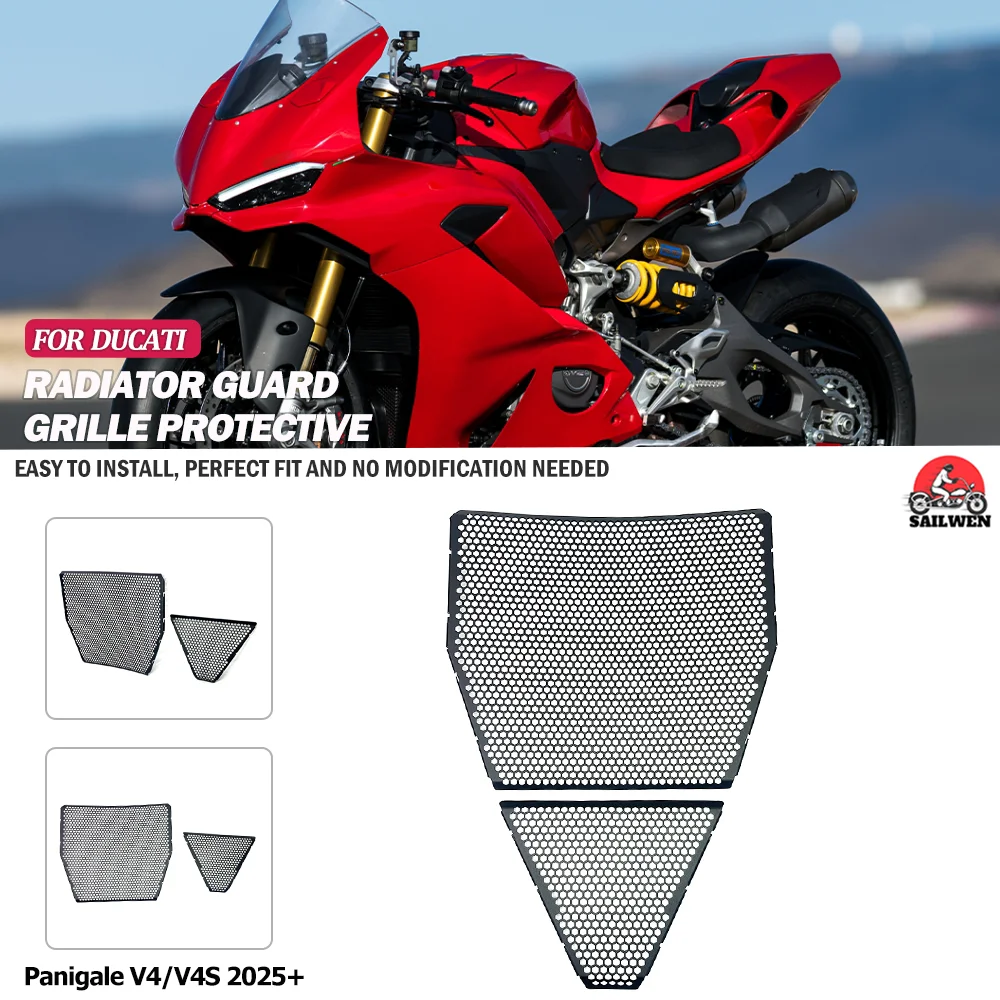 

2025 New Motorcycle radiator grille protective cover For Ducati Panigale V4/V4S Radiator mesh protection plate