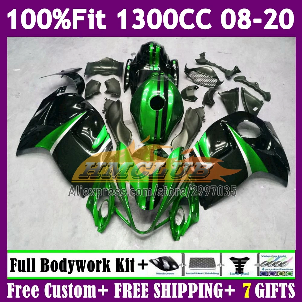 Green Black OEM Body For SUZUKI Hayabusa GSXR-1300 GSXR 1300 CC 162No.0 GSXR1300 08 09 10 11 12 13 14 15 16 17 18 19 20 Fairing