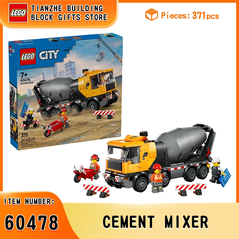 

LEGO City 60478 Cement Mixer Building Blocks Set Kids Educational Toy Gift