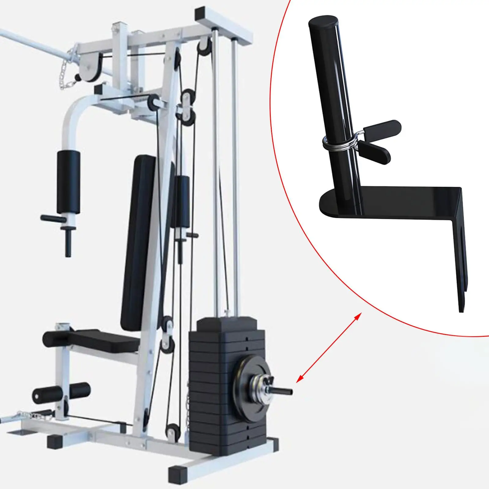 

Gym Weight Stack Dumbbell Accessories for Cable Machine Weight Plate Holder