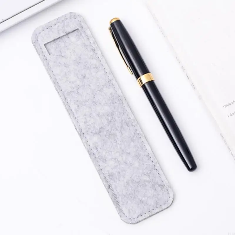 F42D Durable Felt Pen for Case Holder Solid Color Fountain Pens Protective Sleeve Cover for Roller Ballpoint Gel Pen Pe