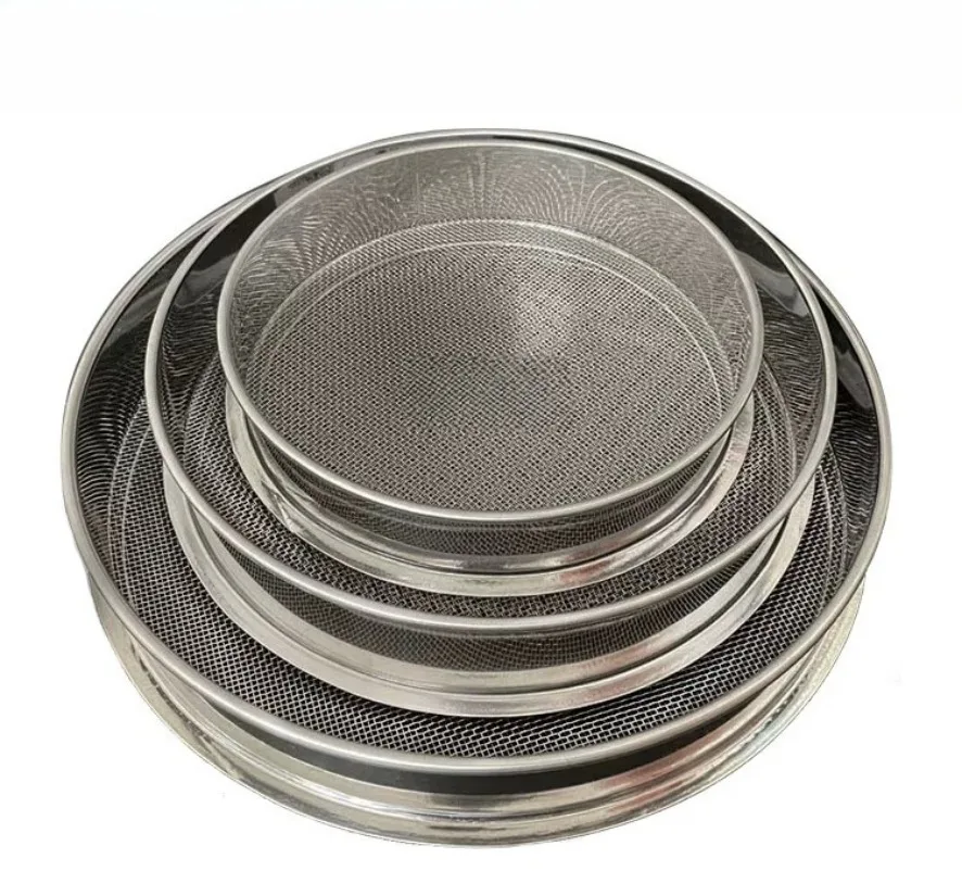 25-35cm Round 304 Stainless Steel Strainers Sieve High Precision Micron Kitchen Flour Powder Sieve Strainer Filters 3-500mesh