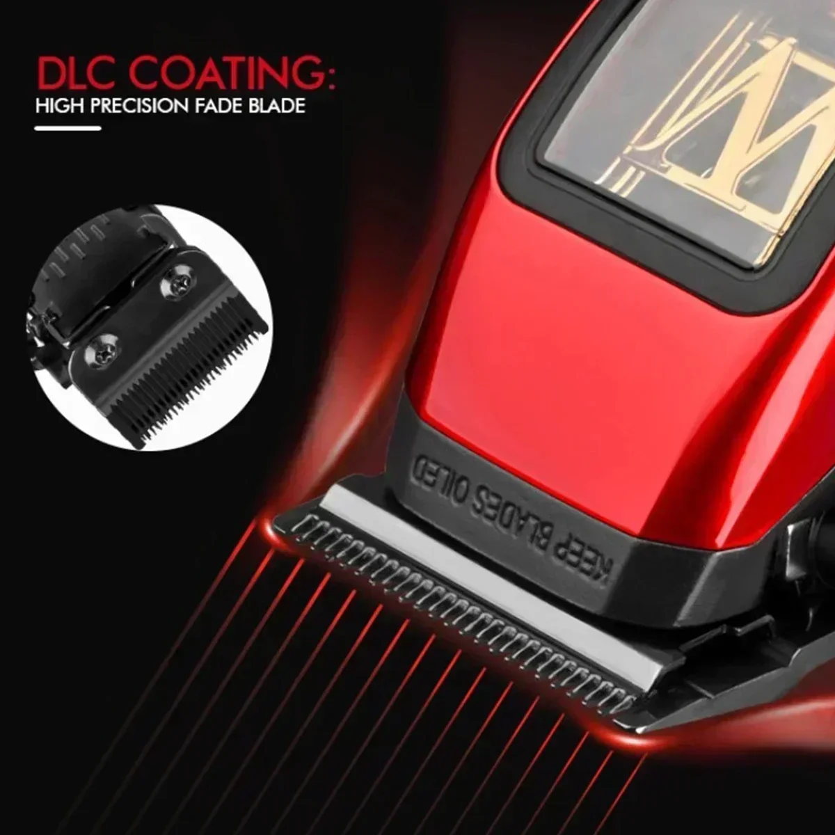 WMARK NG-X1 Professional Hair Clippers สําหรับชาย,Microchipped มอเตอร์แม่เหล็ก 10000RPM 9V มอเตอร์ Charge Stand,เครื่องตัดไร้สาย