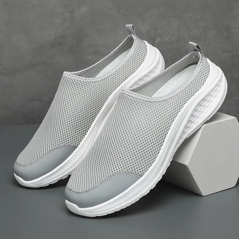 Unisex Comfortable Breathable Mesh Slip-On Running Shoes Lightweight Sporty Casual Footwear for Men Fashionable Trendy