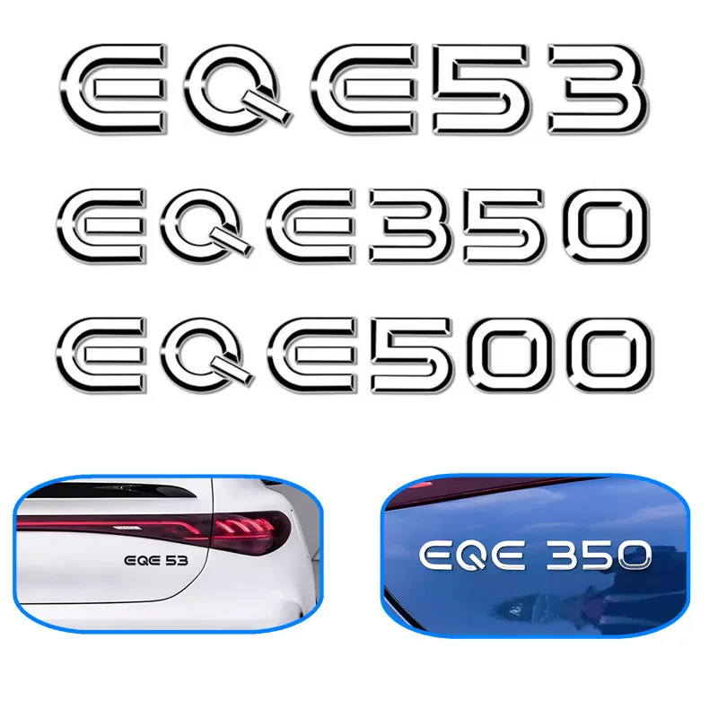 

Car Tuning Sticker 3D Words ABS Rear Tail Trunk Decor Label Decals for Mercedes Benz EQE53 EQE350 EQE500 Automobile Accessories