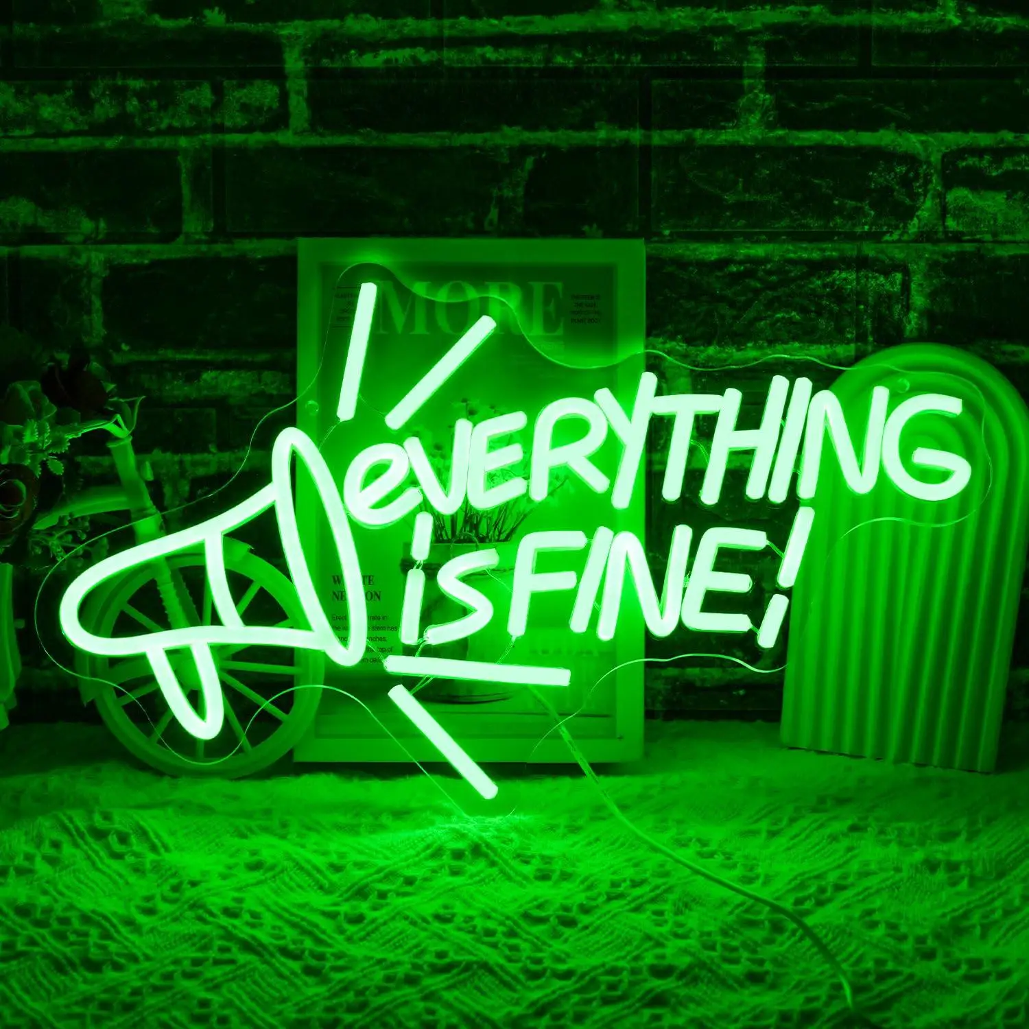 

Все прекрасно неоновая вывеска для декора стен, вдохновляющая положительная цитата, светодиодная вывеска для магазина, коридора, спальни, офиса