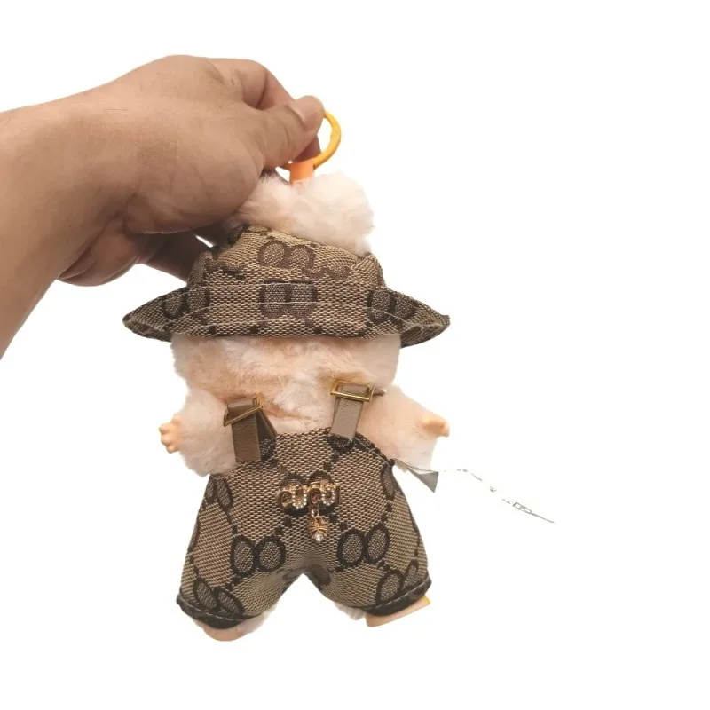 فقط مناسبة لملابس دمى Labubu مع القبعات القلائد اللؤلؤ محبوك مجموعات 17 سنتيمتر ملابس دمى الفينيل إكسسوارات دمي هدايا الدمية #5