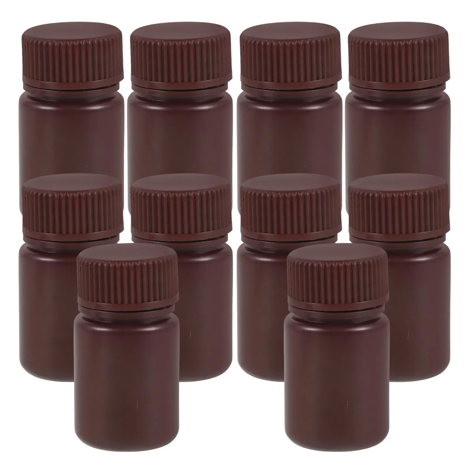 

10 Pcs Brown Bottles Plastic Lab Sample Containers Chemical Laboratory Sample Bottles Storage Jars