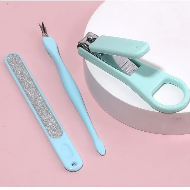 3pcs Nail Clippers Set Dead Skin Fork Nail File Clippers Trimmer Pedicure Finger Nail Tool Hand Pedicure Care Portable Nippers