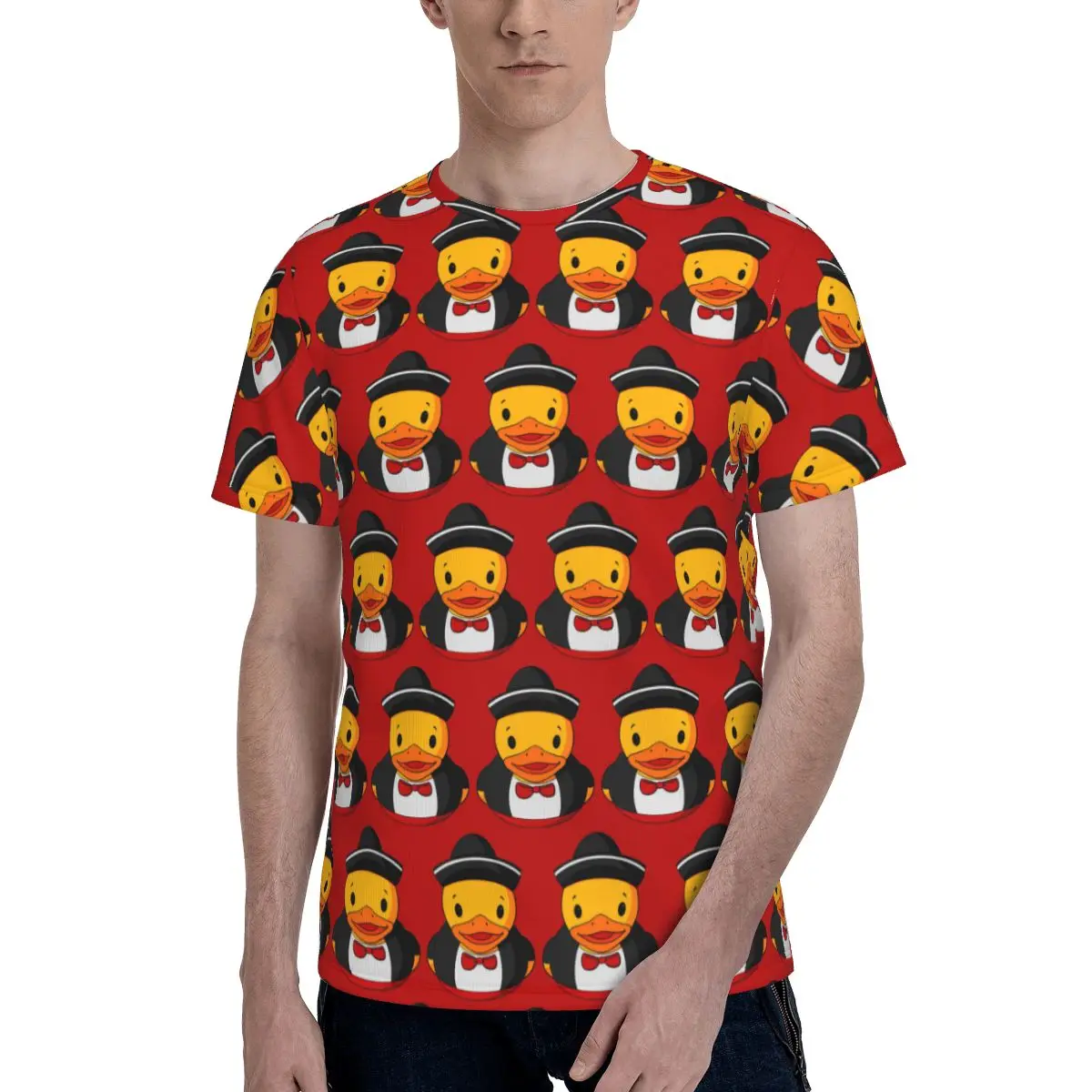 Mariachi Rubber Duck T-Shirt for Men Cotton T Shirts Men's Short Sleeve Crew Neck Summer Clothes Tops