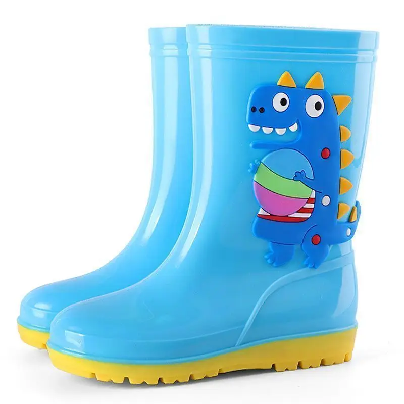 

Premium Cartoon Kids Waterproof Rain Boots Thermal Insulated Anti Slip Mid Calf Rubber Boots for Girls Toddlers