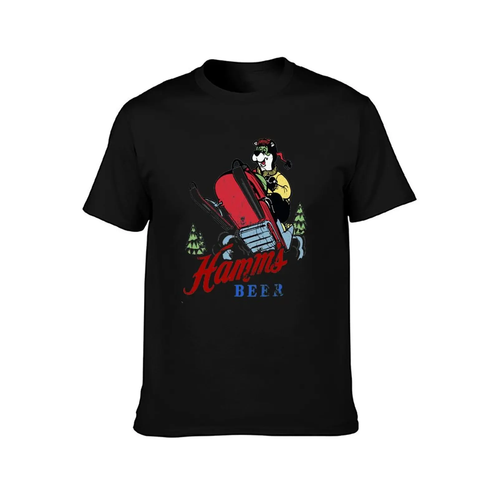 Hamms Beer Snowmobile T-Shirt Plus Size Loose Fit T-Shirt