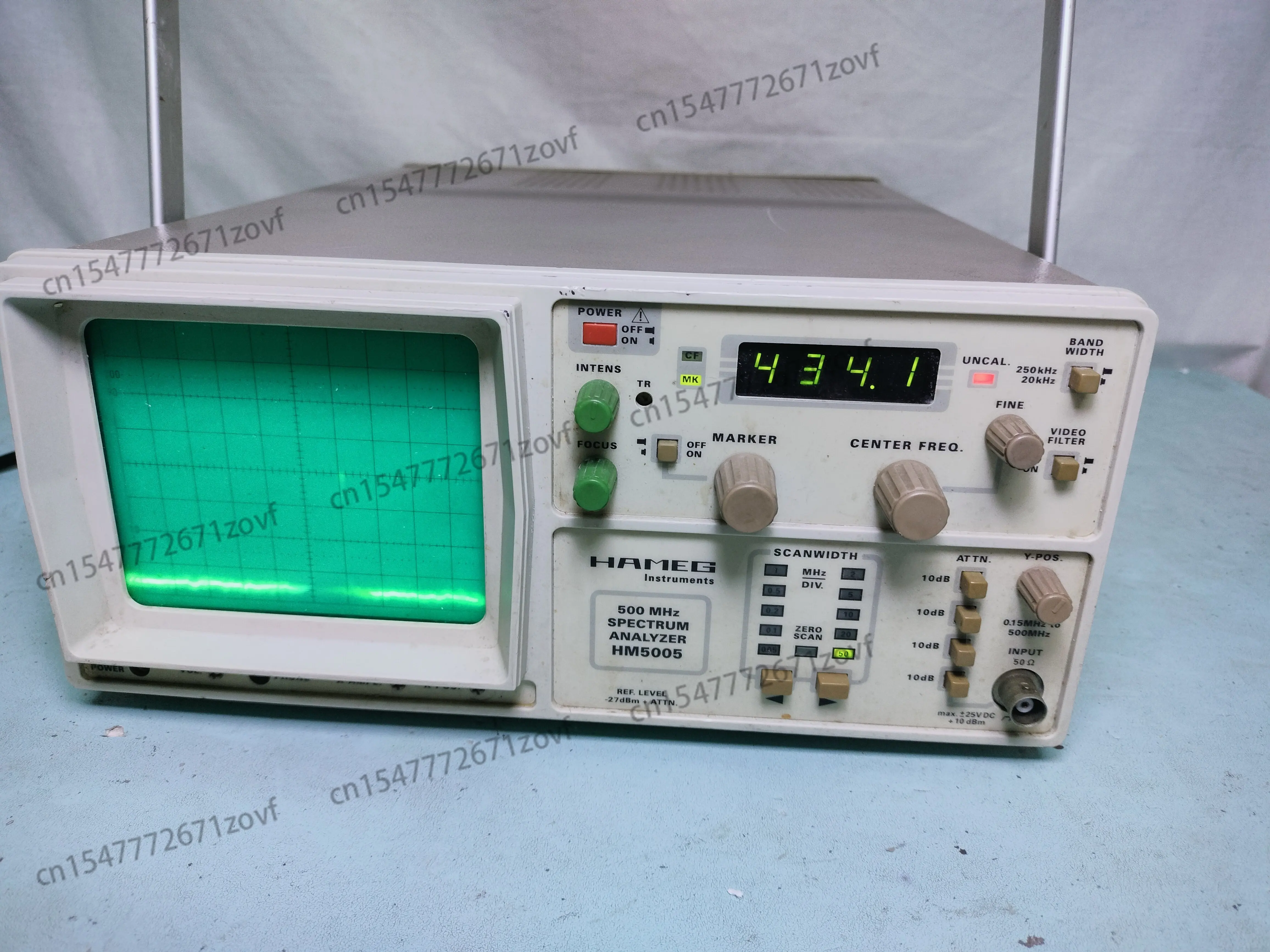 Second-hand HM5005 Spectrum Analyzer, 500MHz, Normal Function, The Actual Product Is Shown in The Picture.