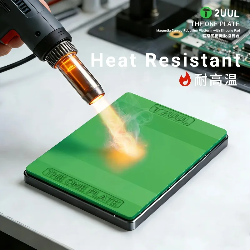 

Магнитная платформа для реболлинга 2UUL BH12 PLATE с изогнутой конструкцией и силиконовой подушечкой, универсальная, для ремонта телефонов, печатных плат и BGA.