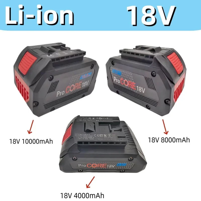 18V ProCORE Suitable for Bosch Professional Cordless Tool BAT618 BAT609 GBA18V80 21700 Battery Replacement Battery