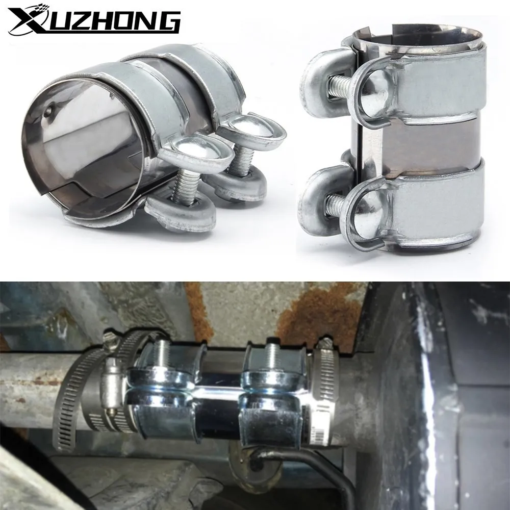 2inch/2.5inch Car modification universal low carbon stainless steel clamp turbo exhaust pipe clamp buckle tail throat hoop steel