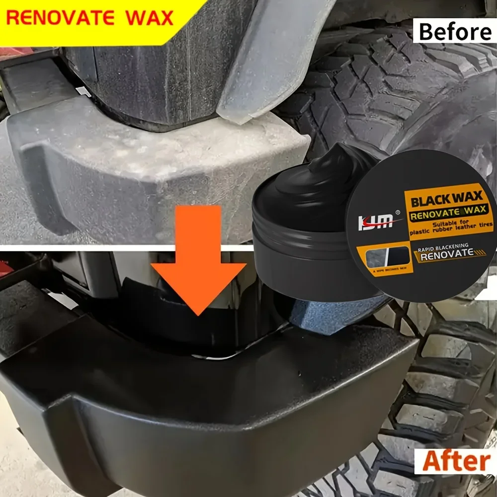 Black Wax Repair Wax: Universal Car Repair Kit - Repair Leather, Plastic and Car Tires - Restore Surface Color