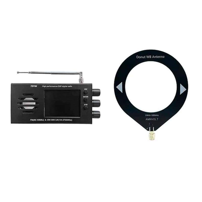 ABZW TEF6686 DSP Penerima Radio Portabel Penerima Radio Full-Band dengan Layar LCD 2.8 Inci Radio Digital FM 65-108MHZ