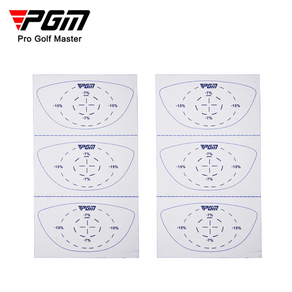 PGM 12Pcs Golf Club Marks Paper 6 for Wood + 6 for Iron Club Face Hitting Marks Swing Training Aid