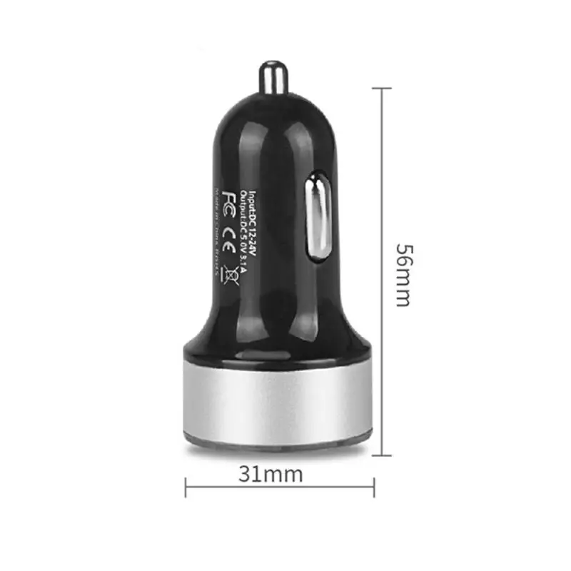 Car Charger For Cigarette Lighter Smart Phone USB Adapter Mobile Phone Charger Dual USB Digital Display Voltmeter Fast Charging