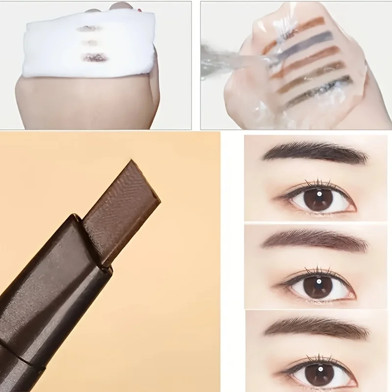 Wasserfest, 5 Farben, natürliches Make-up, doppelköpfiger automatischer Augenbrauenstift, wasserfest, lange Effizienz, einfache Augenbrauen und Augen