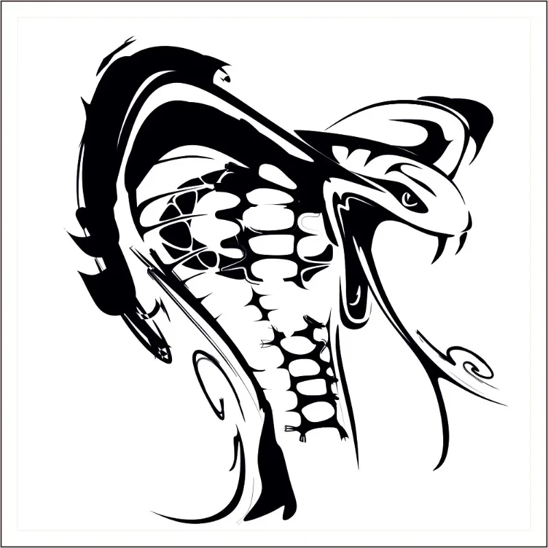 Jpct Cobra Car Sticker Exterior Decoration Auto Motorcycle Accessories Off Road Personalized Multi Size Polyethylene Decal