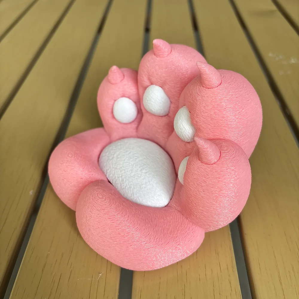 Cute Cat Paw Phone Stand 3D Printed Rainbow Gradient Desk Decorative Holder for Smartphone Tablet IPad Stable Support Gift 1PC