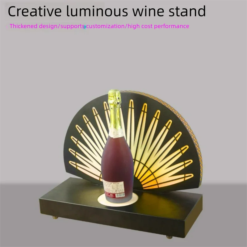 Nightclub Luminous LED bottle presenter, Rechargeable LED Champagne Vodka Bottle Display Rack, Bar Nightclub KTV Decoration