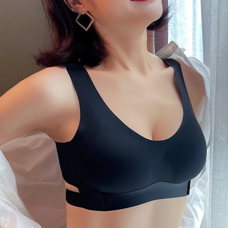 New Style Seamless Underwear For Women, Front Buckle, No Rims, Beautiful Back And Auxiliary Breasts, Adjustable Sports Bra