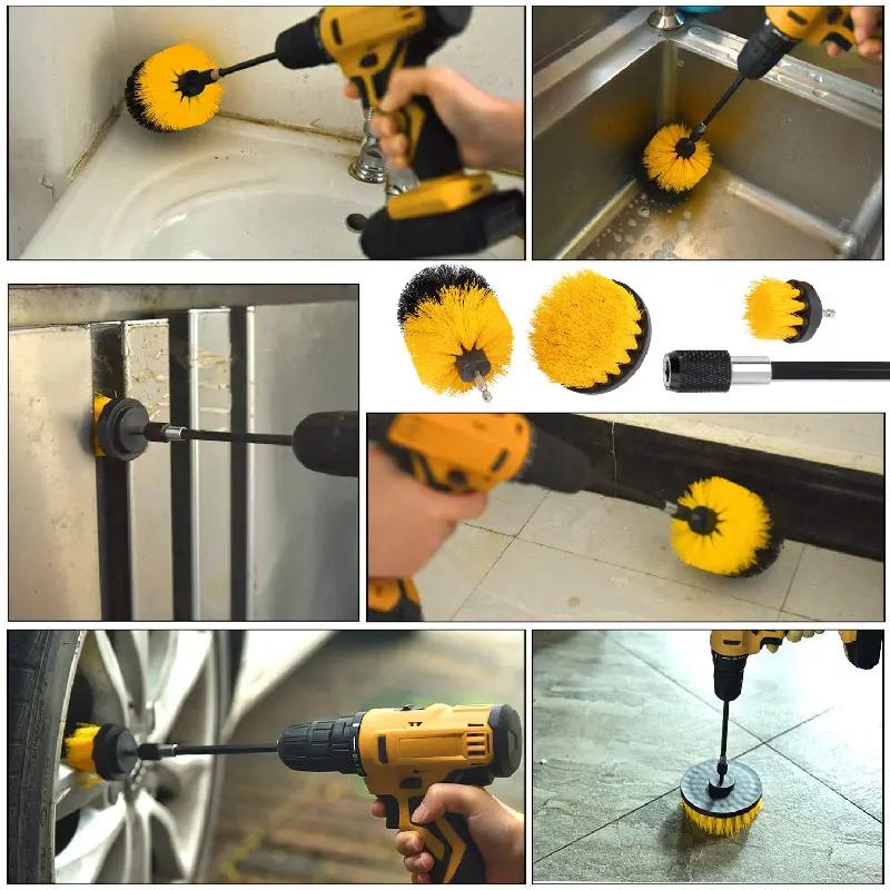Taladro eléctrico multifunción de alta especifica, cepillo de limpieza, pulido, cuidado de pintura de coche, almohadillas pulidoras, azulejos, cocina, baño, polvo para el hogar