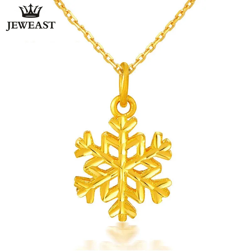 

SFE 24K Pure Gold Pendant Real AU 999 Solid Gold Charm Nice Trendy Snowflake Upscale Classic Fine Jewelry Hot Sell New 2023