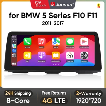 Junsun-reproductor Multimedia con pantalla IPS y GPS para coche, Radio inalámbrica con Android, 4G, WiFi, CarPlay, para Apple, BMW serie 5, F10, F11, 2011-2016 1