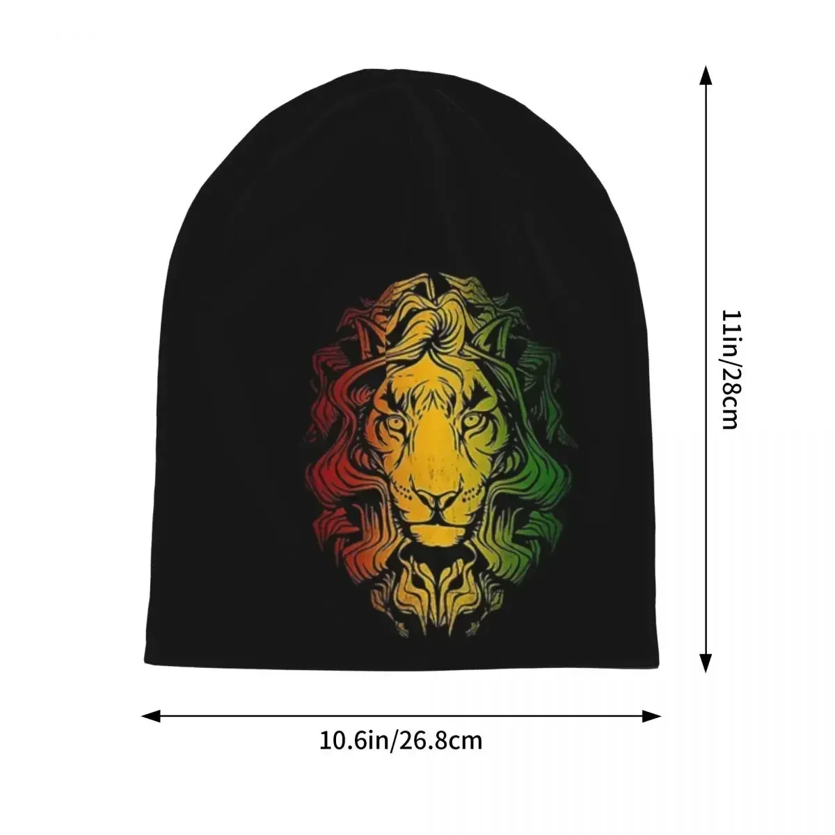 Gorro de punto a rayas de León Rasta, gorro cálido de Hip Hop para otoño e invierno, gorros para exteriores, Unisex, adulto