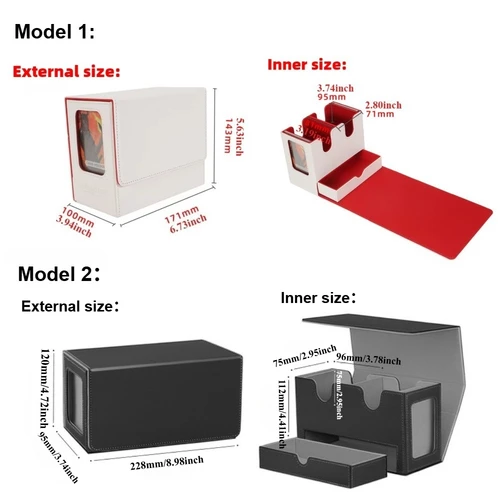 Imagen 2 del producto Caja de baraja 3 en 1 con pantalla Commander, caja de almacenamiento de tarjetas deportivas que se adapta a más de 200 tarjetas de una sola funda para TCG MTG CCG